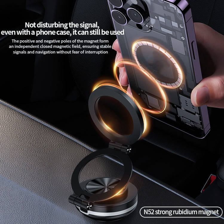 AIMITE C2 Car Vacuum Suction Cup Magnetic Three Axis Linkage Rotatable Cell Phone Holder(Black)