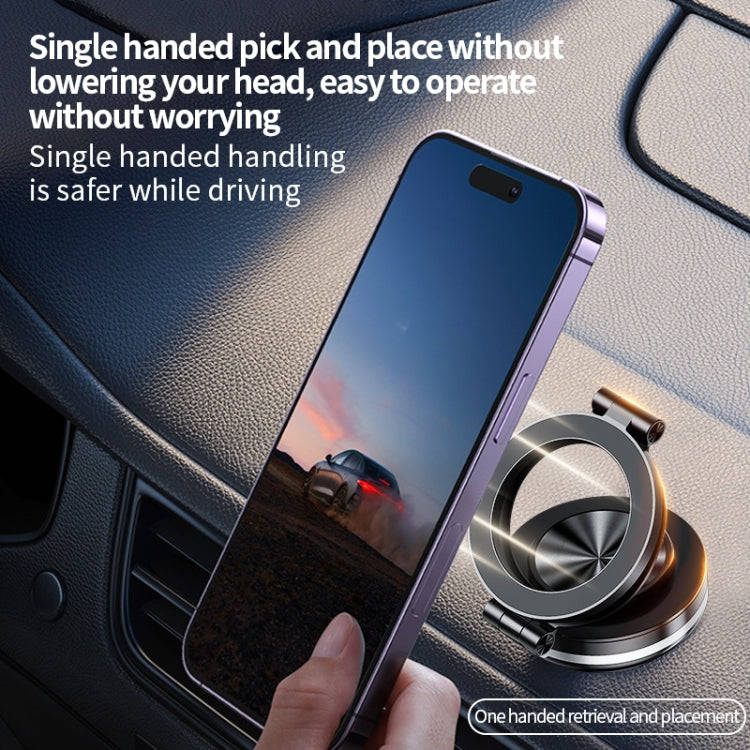 AIMITE C2 Car Vacuum Suction Cup Magnetic Three Axis Linkage Rotatable Cell Phone Holder(Black)
