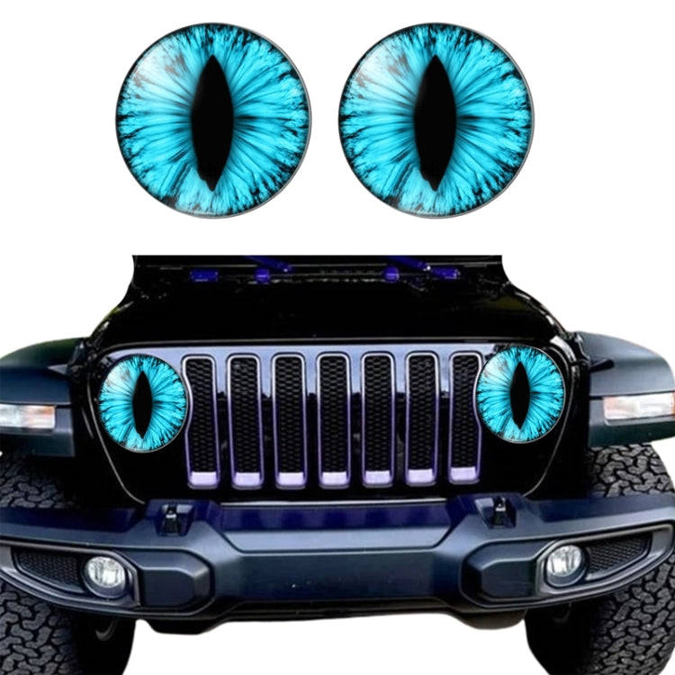1pair Beast Eyes Headlight Decorative Stickers Off-Road Vehicle Front Lights Stereo Decals, Style: 2