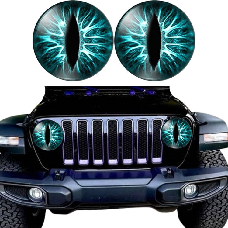 1pair Beast Eyes Headlight Decorative Stickers Off-Road Vehicle Front Lights Stereo Decals, Style: 9