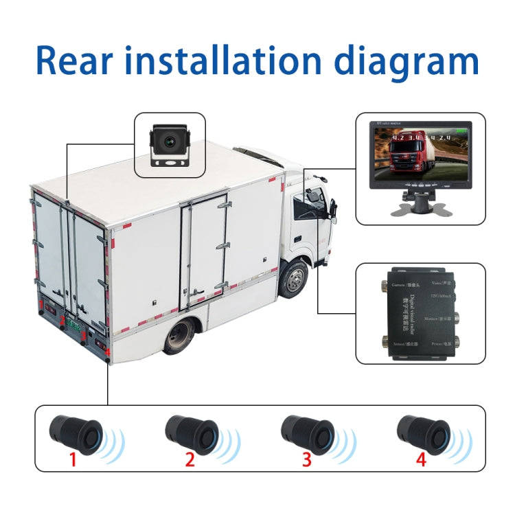 7 Inch Reversing Detection Visible AHD Digital Radar Image(PZ903)