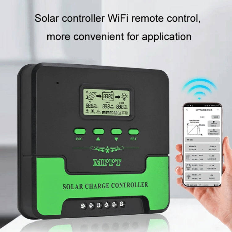 12V-24V 10A WIFI Remote MPPT Home Energy Storage Control System Solar Controller, Model: CM-D10