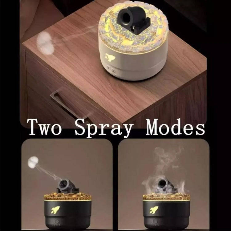 Turret Shape Aromatherapy Humidifier With 3-speed Timer 7-color Atmosphere Light USB Plug Black