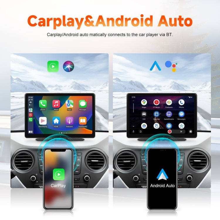 8-Inch HD Wireless CarPlay Screen DVR With Dash Cam/1080p Front Rear Camera/Bluetooth/AirPlay