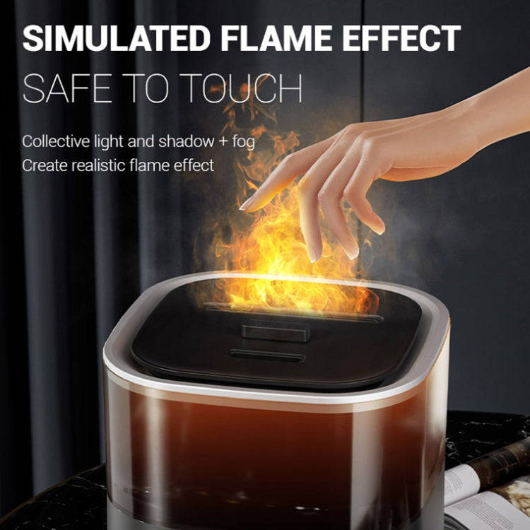 JSQ-58 1.1L large Capacity Digital Display Flame Atomization Humidifier, Color: White(UK Plug)