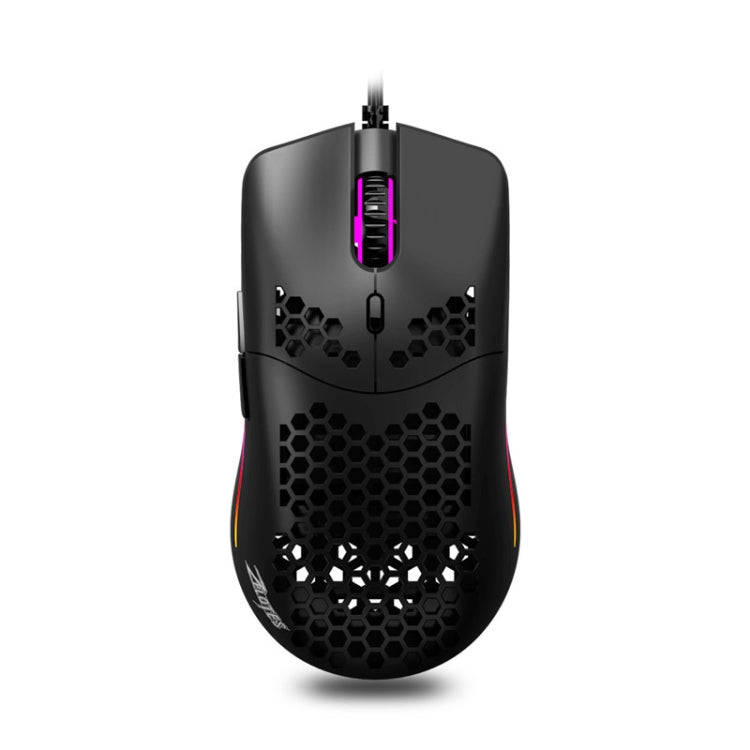 ZELOTES C7 7-buttons RGB Lighting Hollow Computer Office Wired Mouse(Black)