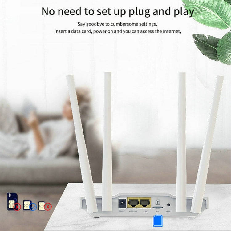 4G Wireless SIM Card Router 4G Hotspot Sharing Mobile CPE Full Netcom, EU Plug()