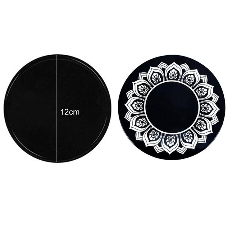Vehicle Round Strong Sticky Non-slip PU Mat, Diameter: 12cm Lotus
