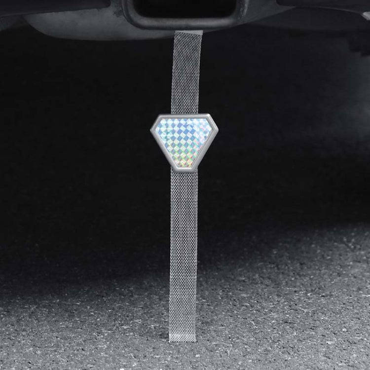 Car Triangle Night Reflective Static Eliminator Metal Grounding Strip(Silver)