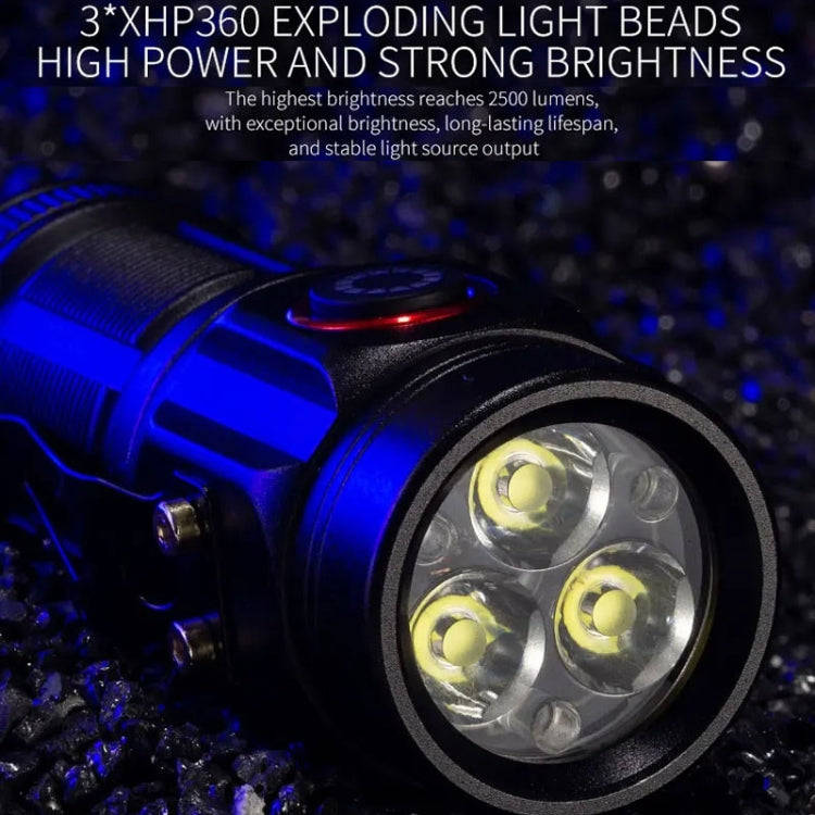 E-SMARTER W5182 Pen Fork 3 Holes Mini Flashlight Portable Pen Clip Camping Adventure Compass Spor...