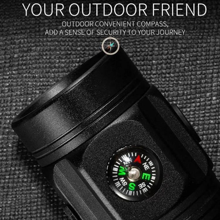 E-SMARTER W5182 Pen Fork 3 Holes Mini Flashlight Portable Pen Clip Camping Adventure Compass Spor...