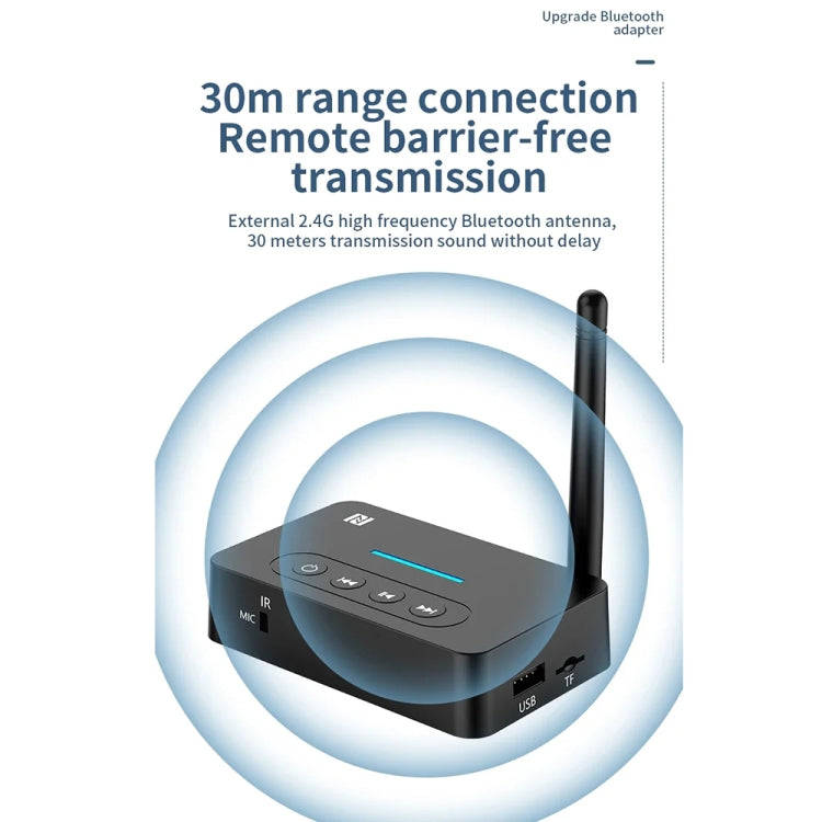 D9 2-in-1 Old-fashioned Audio Car Bluetooth Receiver Transmitter NFC Music Bluetooth Adapter