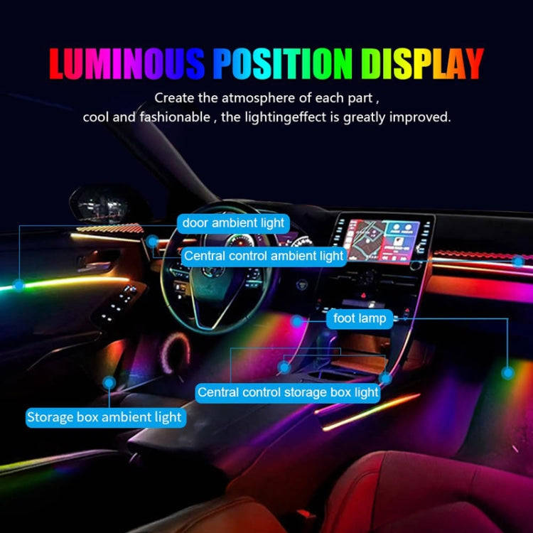 10 in 1 Car Hidden Acrylic LED Colorful Decorative Atmosphere Light Strip