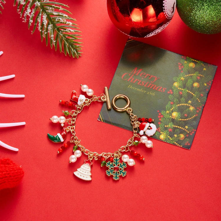 Christmas Tree Santa Claus Charm Bracelet, Style: BR24Y0466-1