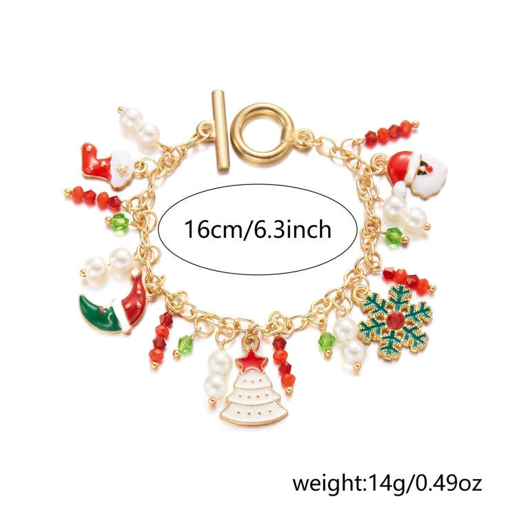 Christmas Tree Santa Claus Charm Bracelet, Style: BR24Y0466-2