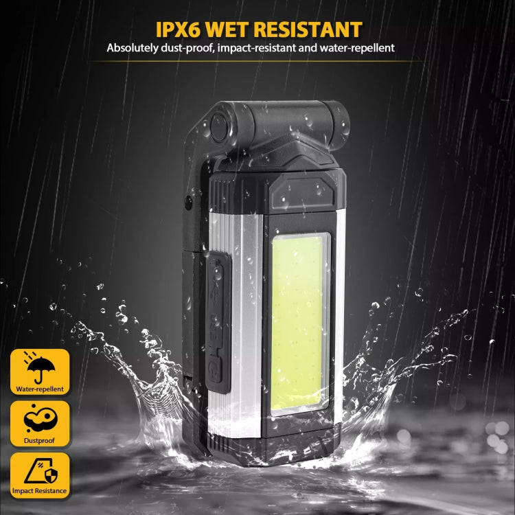 E-SMARTER K011 USB Rechargeable Repair Light With Magnet COB Strong Light Flashlight, Style: B Si...