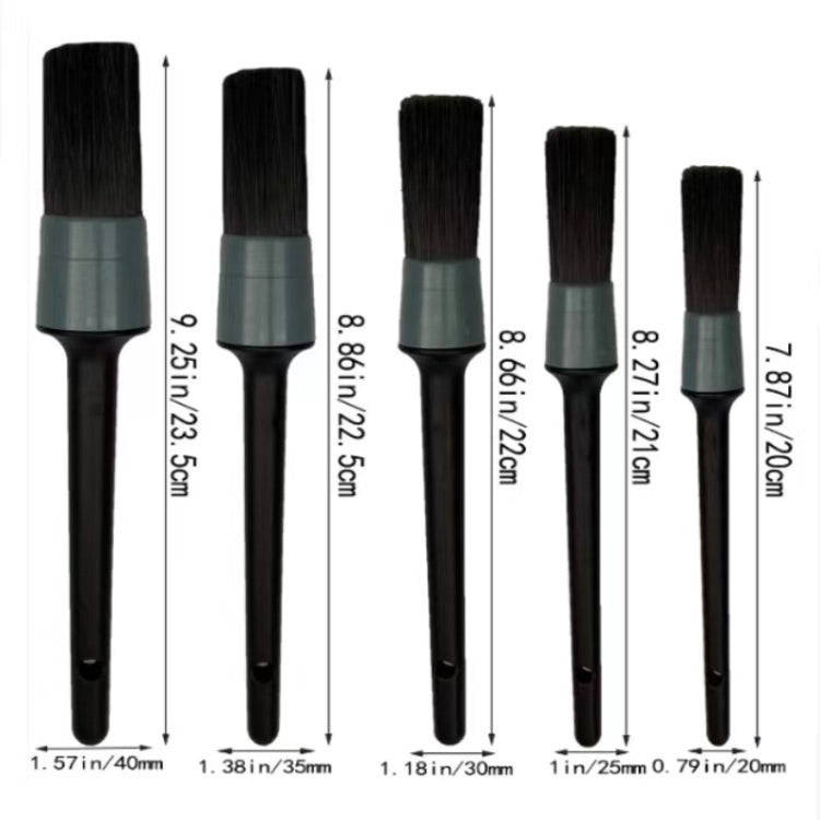11pcs /Set Car Wash Cleaning Gap Detail Short Handle Brush(Blue)