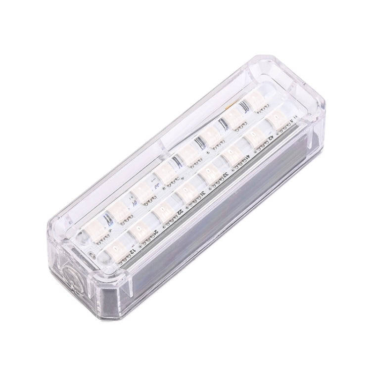 Solar Car Warning Double-Row Flashing Lights, Color: Red