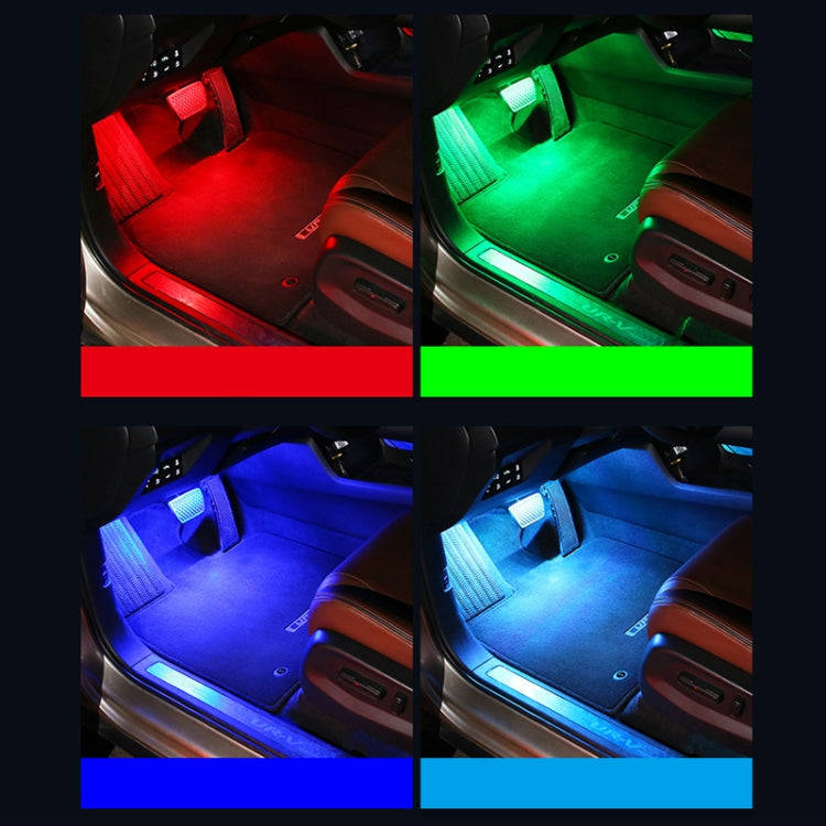 Eight-Color LED Voice Control Car Music Rhythm Atmosphere Light, Specification: 5V USB With Switc...