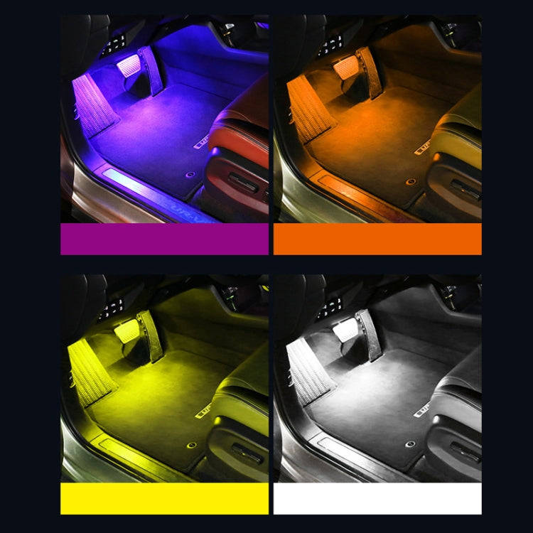 Eight-Color LED Voice Control Car Music Rhythm Atmosphere Light, Specification: 12V Cigarette Lig...