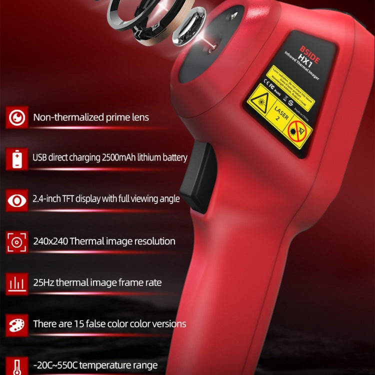 BSIDE HX1 Handheld Thermal Imaging Device Power Non-Contact Thermometer