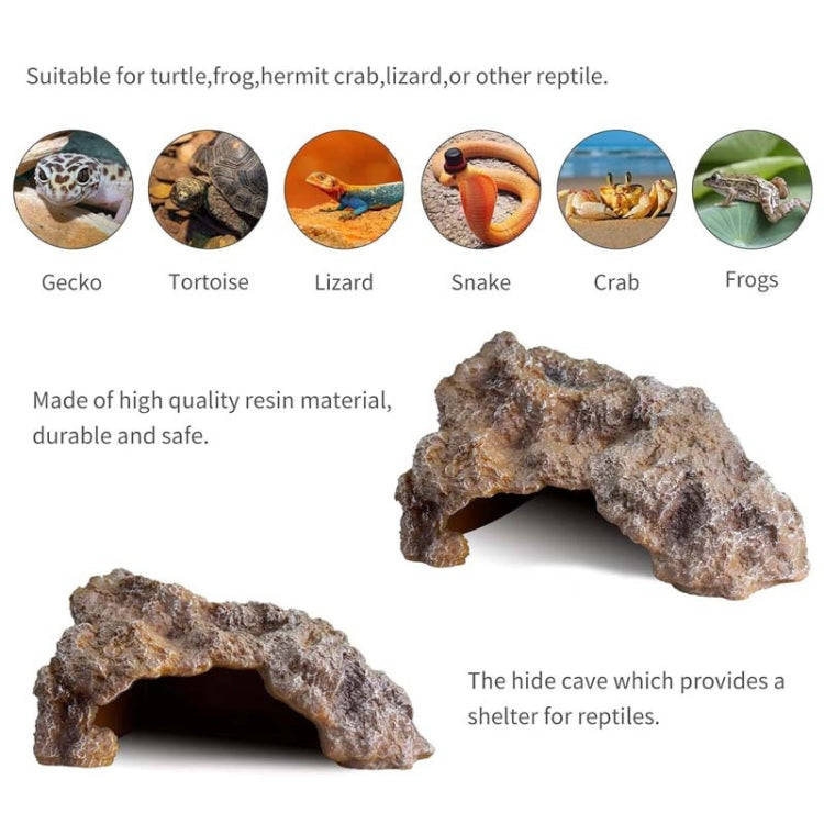 M Reptile Simulation Rocks Hideaway House Turtle Sunbed