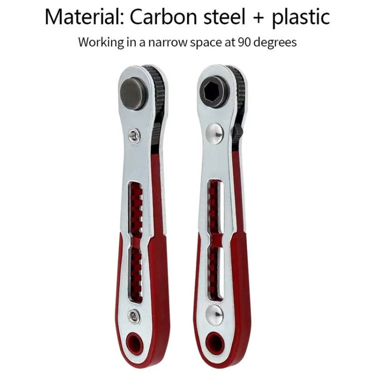 Mini Bi-directional Ratchet Screwdriver Wrench Multi-purpose Manual Flat Head Style Socket Wrench...