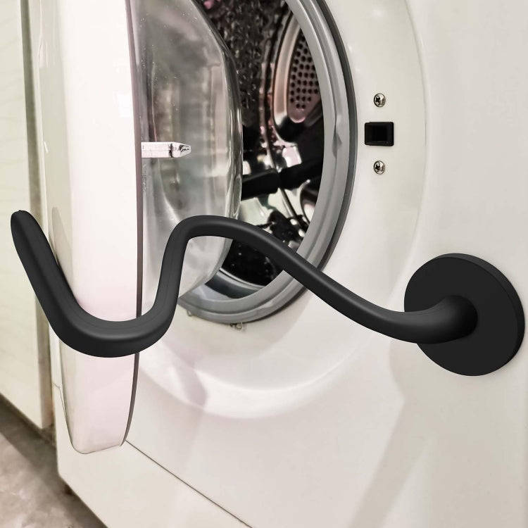 Universal Flexible Magnetic Washing Machine Door Stopper Front Load Washer Door Prop 43mm Black