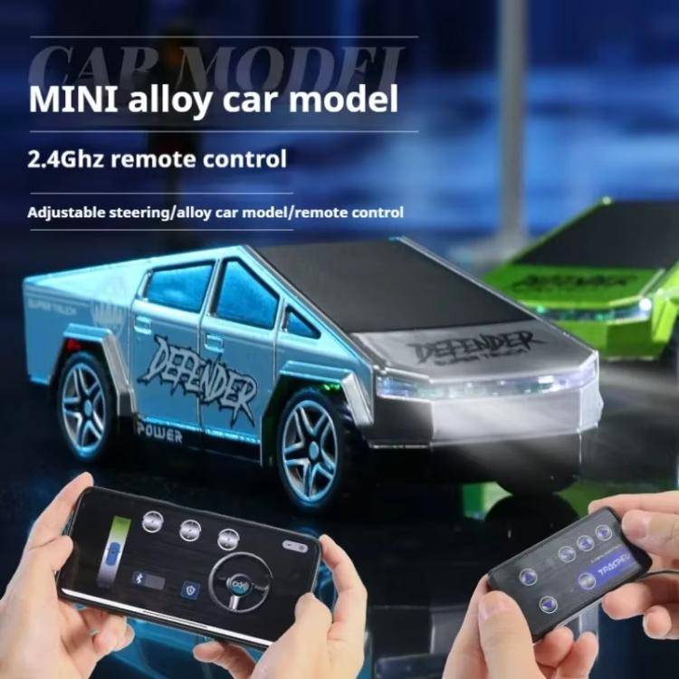 1:64 Mini Alloy 2.4Ghz Remote Control Car Children Rechargeable Model Car, Color: CO-5501E Gray