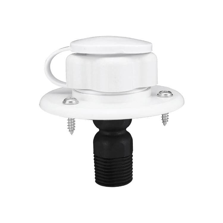 RV Ship Flange Threaded Leak-proof Water Inlet Connector Check Valve, Specifications: White 3
