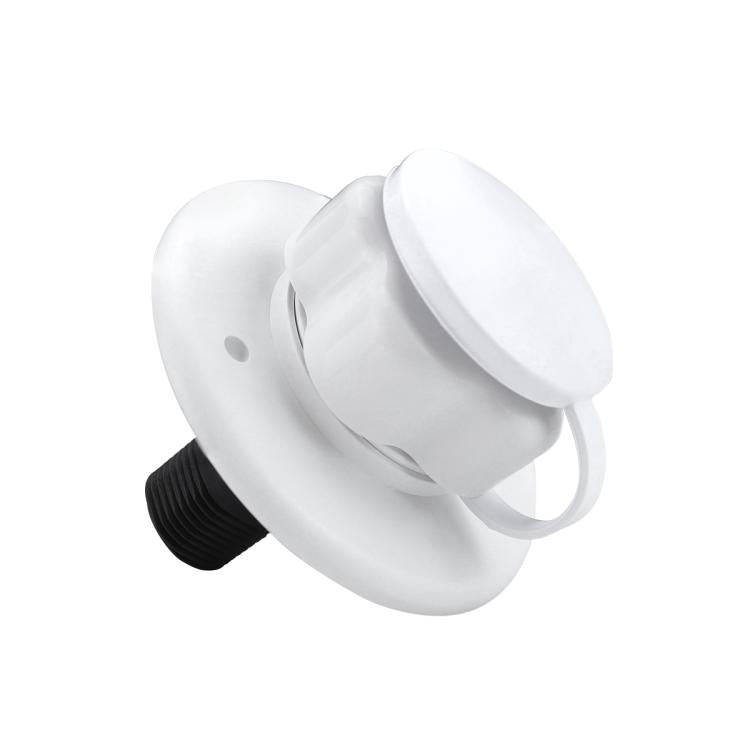 RV Ship Flange Threaded Leak-proof Water Inlet Connector Check Valve, Specifications: White 3