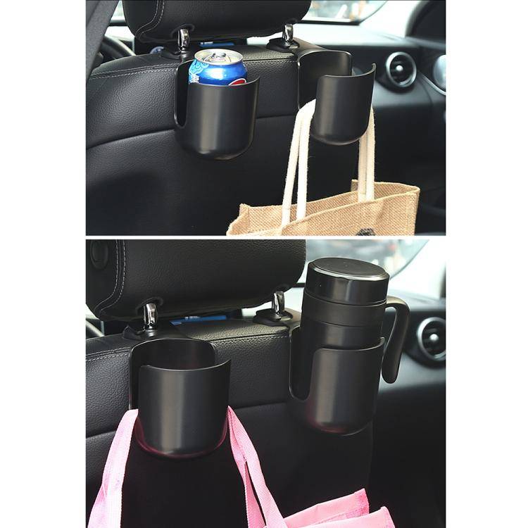 1010 Multifunctional Car Seat Water Cup Holder Car Headrest Hook(Red)