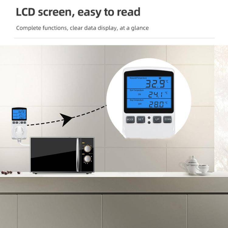 Backlight Smart Digital Thermostat Countdown Temperature Control Switch Socket Timing Temperature...