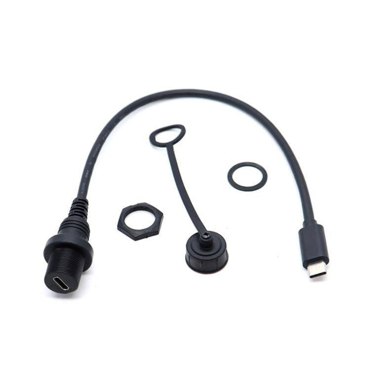 Type-C 2.0  0.3m Male To Female Extension Cable Car Waterproof Wire