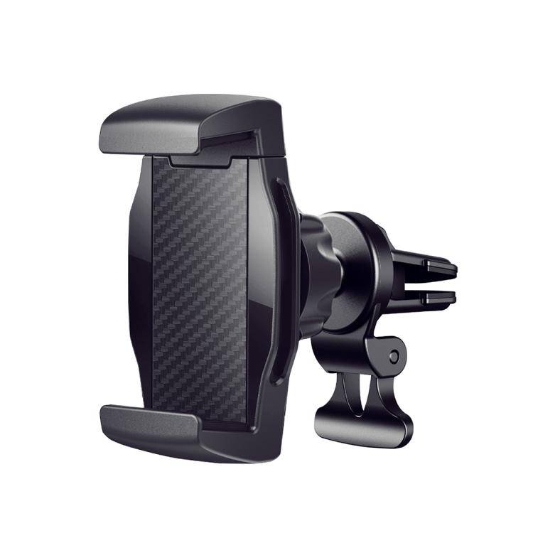 Car Air Conditioning Outlet Anti-shake Rotating Navigation Mobile Phone Holder(Carbon Fiber Black)