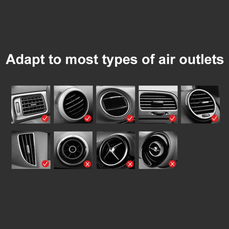 Car Air Conditioning Outlet Anti-shake Rotating Navigation Mobile Phone Holder(Carbon Fiber Black)