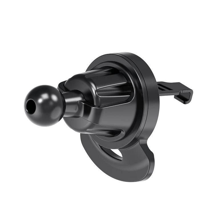 360-degree Rotating Car Air Outlet Telescopic Hook Press Automatic Lock Phone Holder(Black Red)