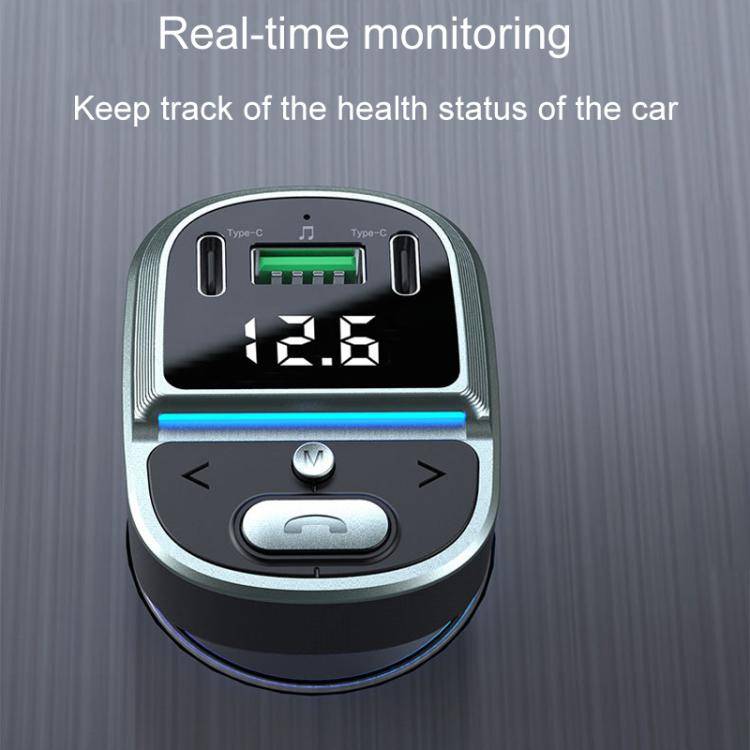 GZ07 Car Voltage Digital Display Fast Charger Vehicle MP3 Bluetooth Player