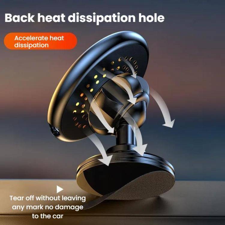 15W Car Magnetic Wireless Charging Phone Holder Alloy Base, Spec: Air Outlet Silver