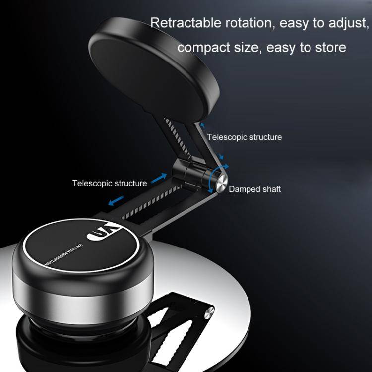 Car Navigation Eectric Vacuum Magnetic Suction Cup Multifunctional Bracket(Black)