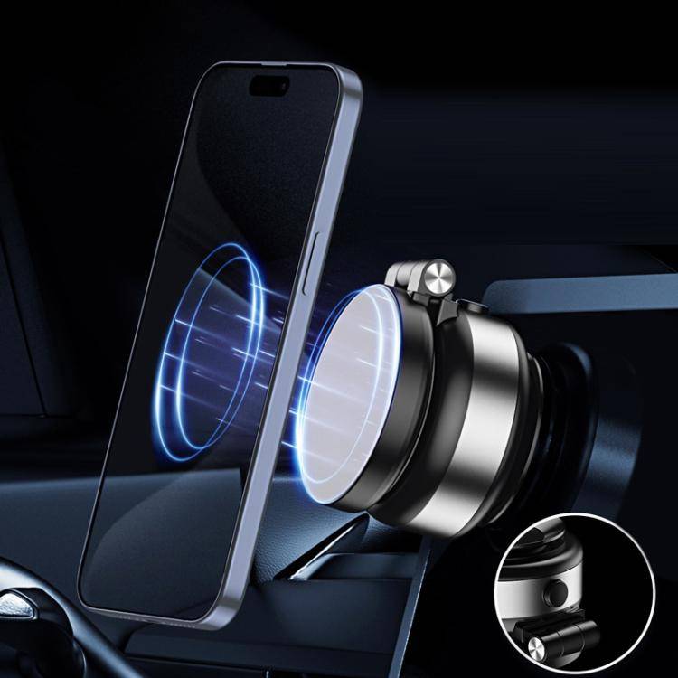 Car Navigation Eectric Vacuum Magnetic Suction Cup Multifunctional Bracket(Black)