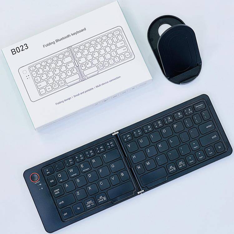 B023 Two Folding Portable Mini Wireless Bluetooth Keyboard Cell Phone Laptop Notebook Office Keyb...