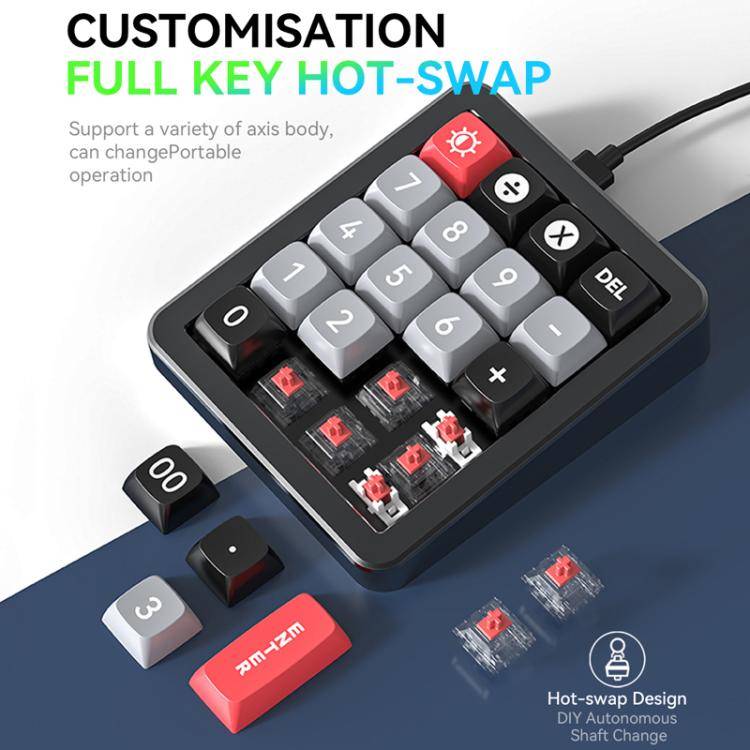MKESPN K812 GASKET Aluminum Alloy RGB Hot-Swap Customized Wired Mini Mechanical Gaming Keyboard(W...