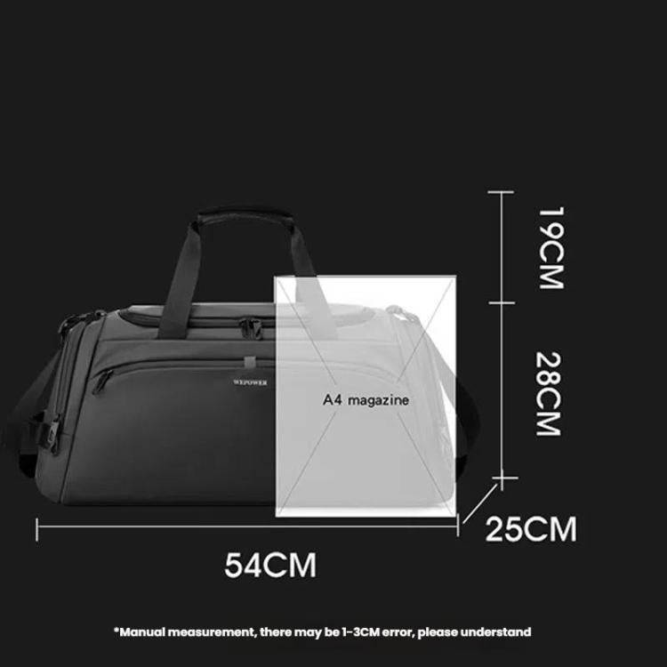 WEPOWER Large Capacity Travel Bag With Independent Shoe Compartment and Wet / Dry Separation Comp...