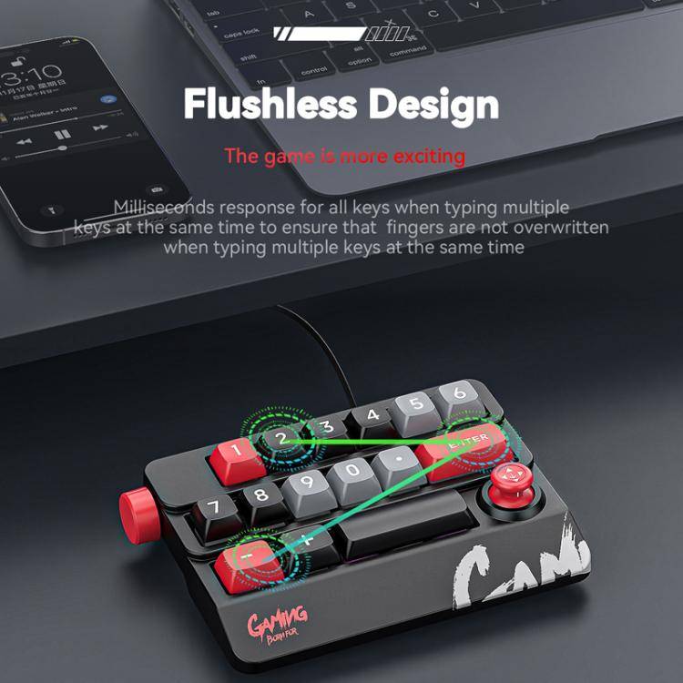 MKESPN RGB Hot Swap Wired Mechanical Keyboard Rocker Knob Programming Macro Custom Gaming Keyboar...