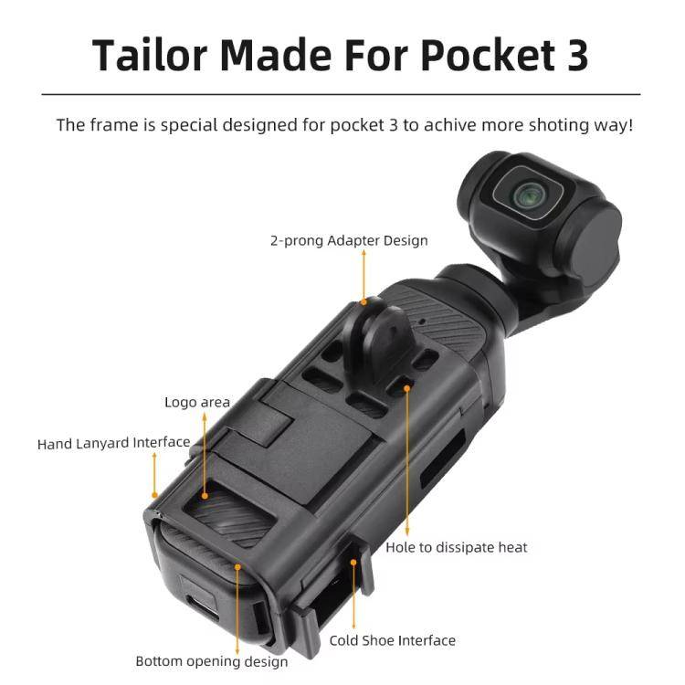 6pcs /Set For DJI Osmo Pocket 3 Flymile Magnetic Bracket Fixed Base Back Clip Adapter Bezel Acces...