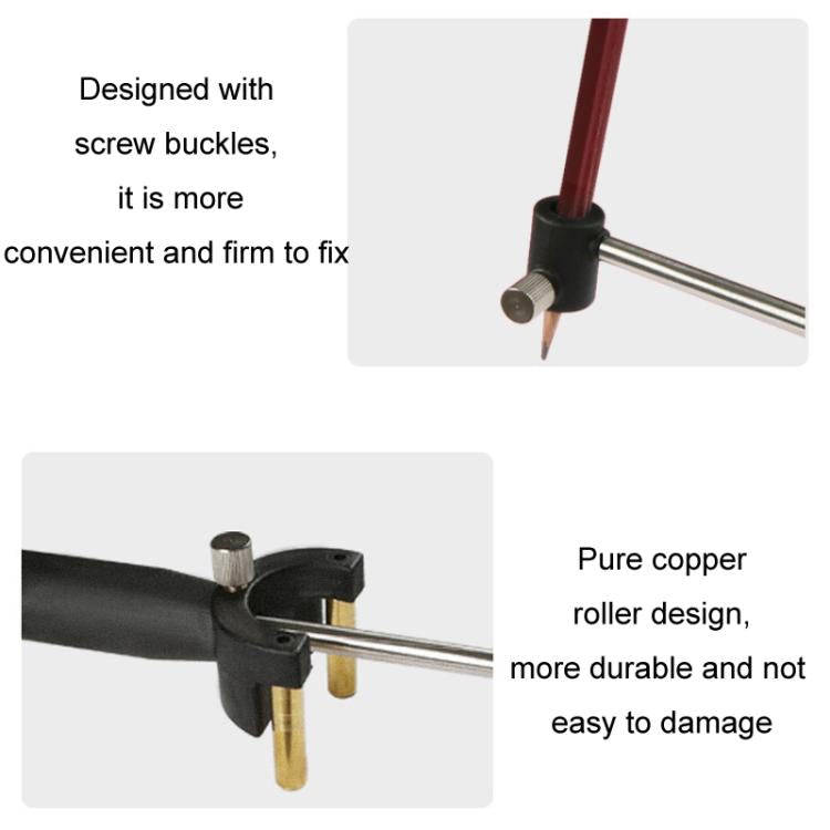 Fender Parallel Marking Tool Automotive Sheet Metal Dent Repair Tool(Black)