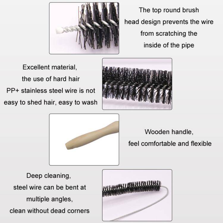 Long-handled Pipe Cleaning Brush Washing Machines Without Disassembly, Specifications: Half-hair