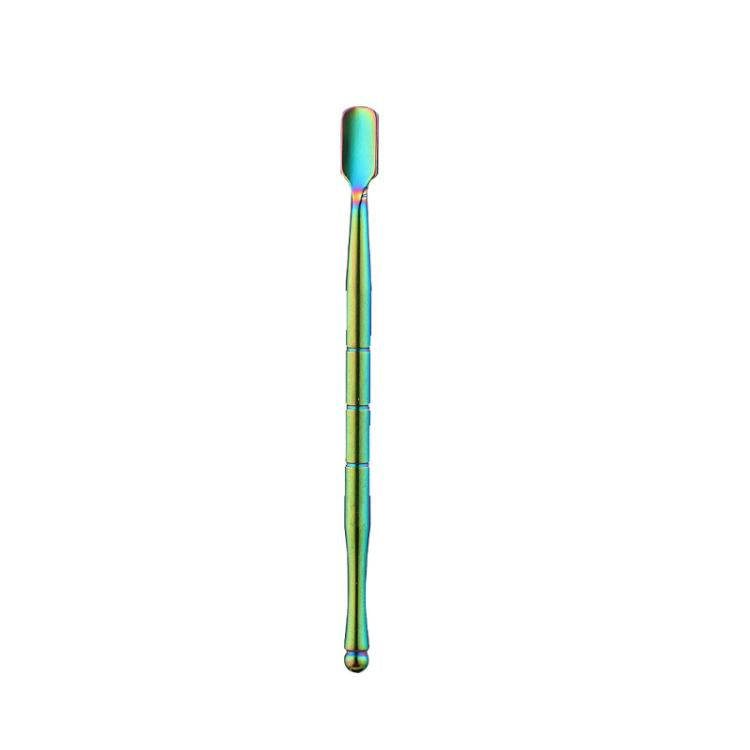 Stainless Steel Soot Spoon Carving Tools, Style: Single Head 1 Colorful(PVC Bag Single Pack)