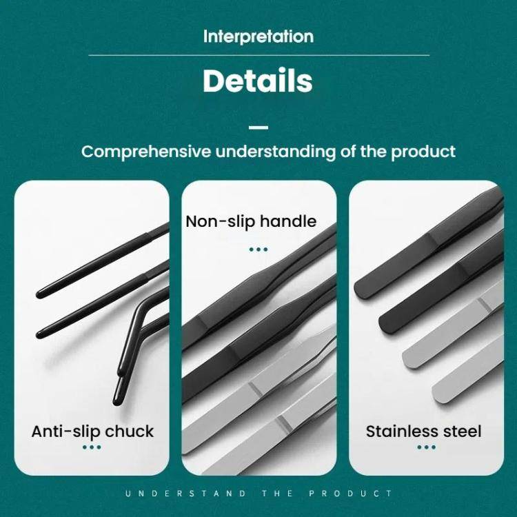 Pet Feeding Tweezers Reptile Pets Feeding Clip Aquascape Tool, Style: Color Titanium 3pcs